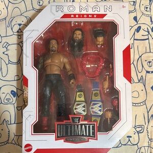 WWE Ultimate Edition Roman Reigns Figure with Black and Red Gear